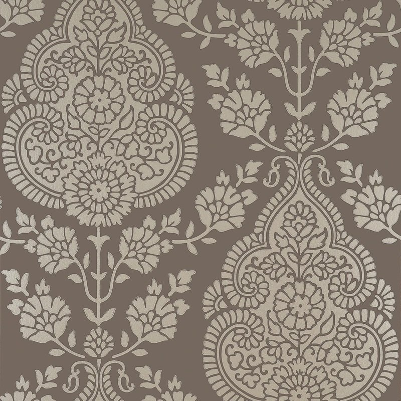 Read more about the article Bristol by Anna French Balmuccia Damask  Pewter on Chestnut